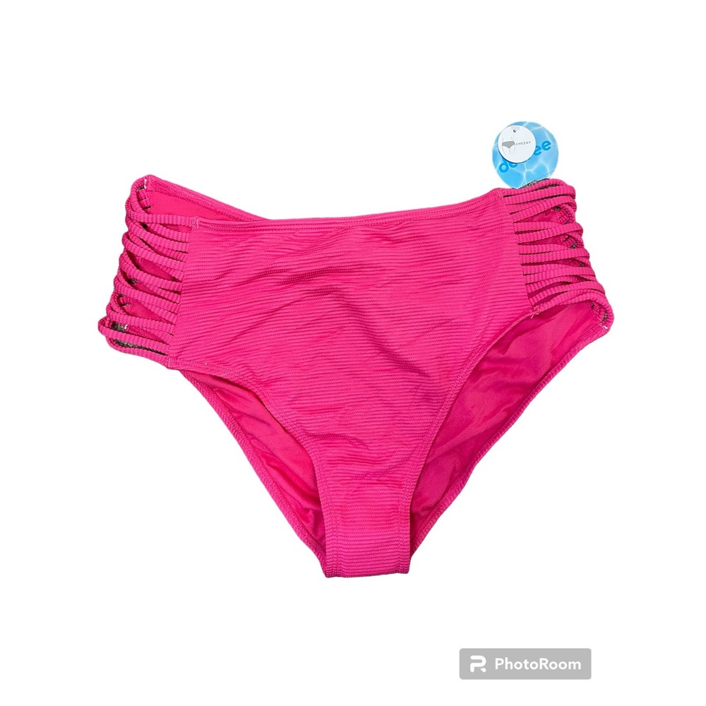Decree High-Rise Pink Cheeky Bikini Bottom size XL NEW Barbie Beach
